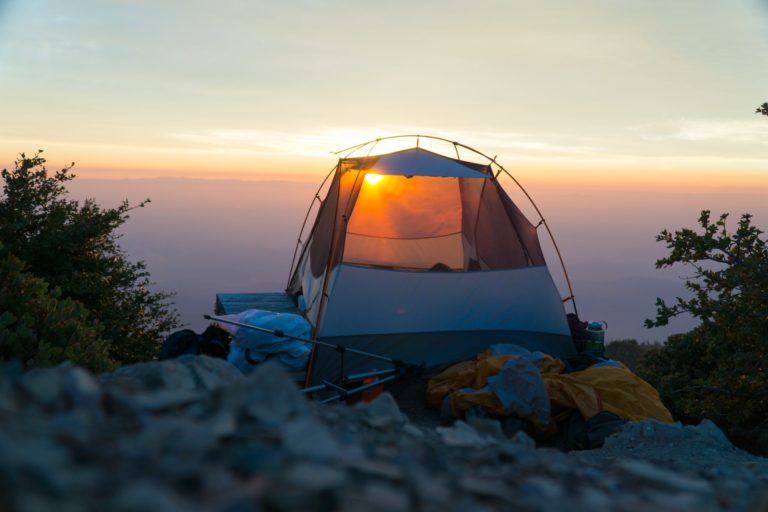 tent poles visible