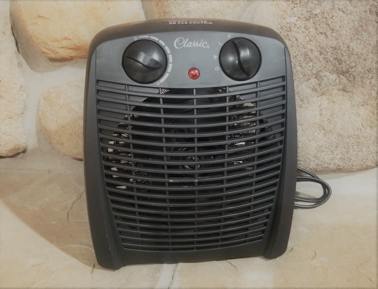 A small space heater can be used to heat a tent.