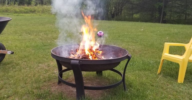 Open campfire cooking