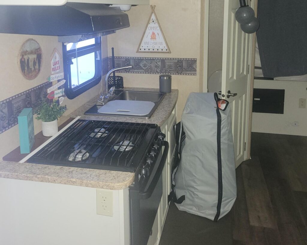 An RV kitchen